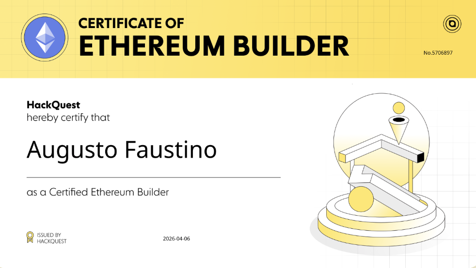 Ethereum Builder Certificate