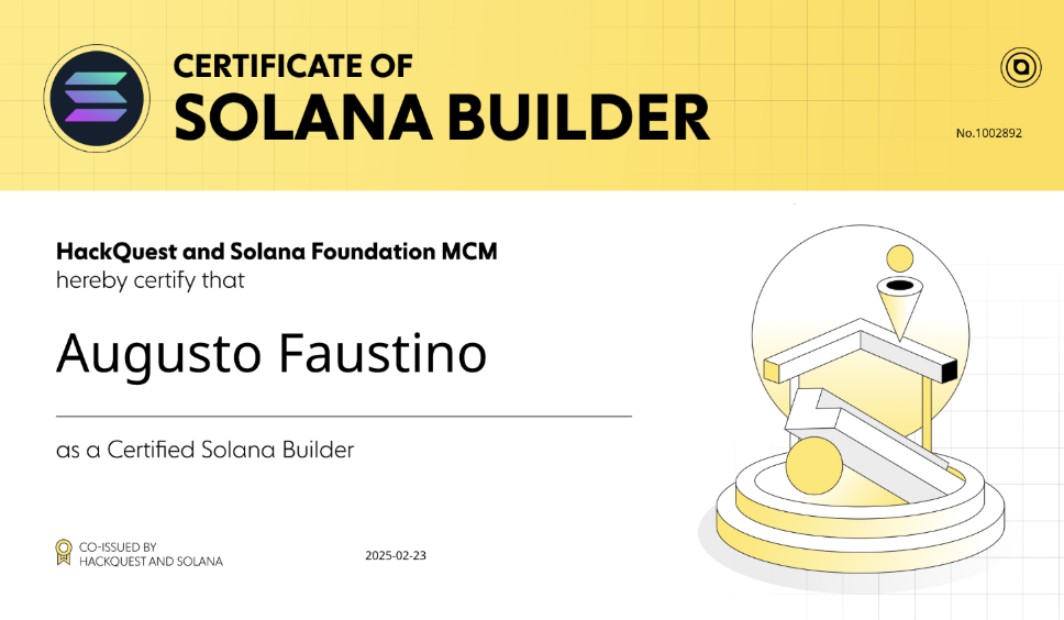 Solana Builder Certificate
