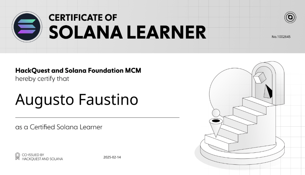 Solana Learner Certificate